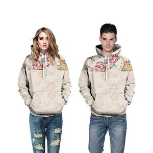 NEWCOSPLAY Floral Hoodie Sweater